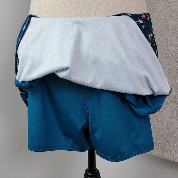 EP Pro Blue Multi Color Koi Fish Print Golf/Pickleball Skirt/Skort Sz L - Picture 5 of 12